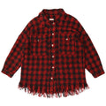 Camicia oversize da donna Zara Oversize UK 14 Acrilico pied de poule rosso medio