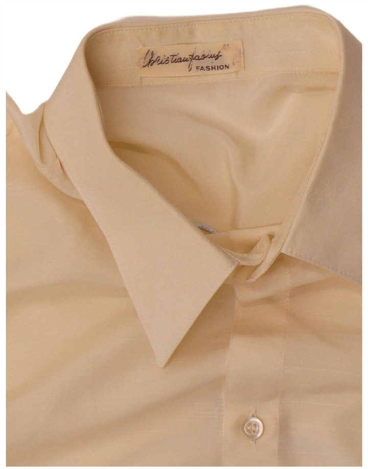 Camicia vintage da uomo trasparente taglia 41 media bianco sporco