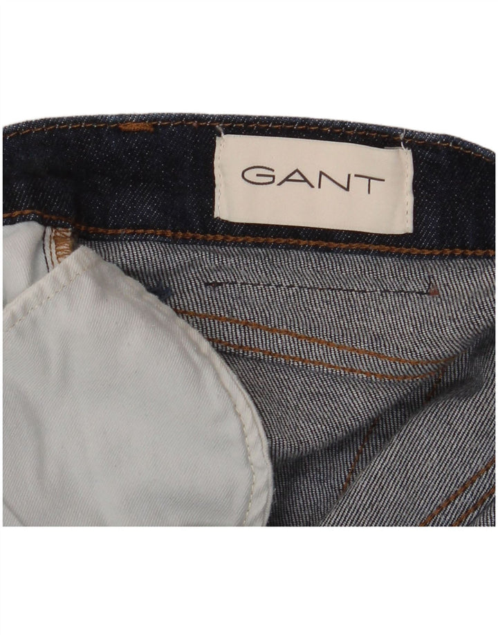 Jeans dritti da uomo vestibilità regolare Gant W32 L34 cotone blu navy