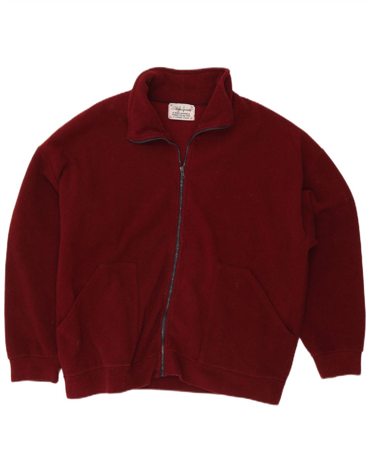 Giacca in pile da uomo vintage UK 42 XL Poliestere marrone