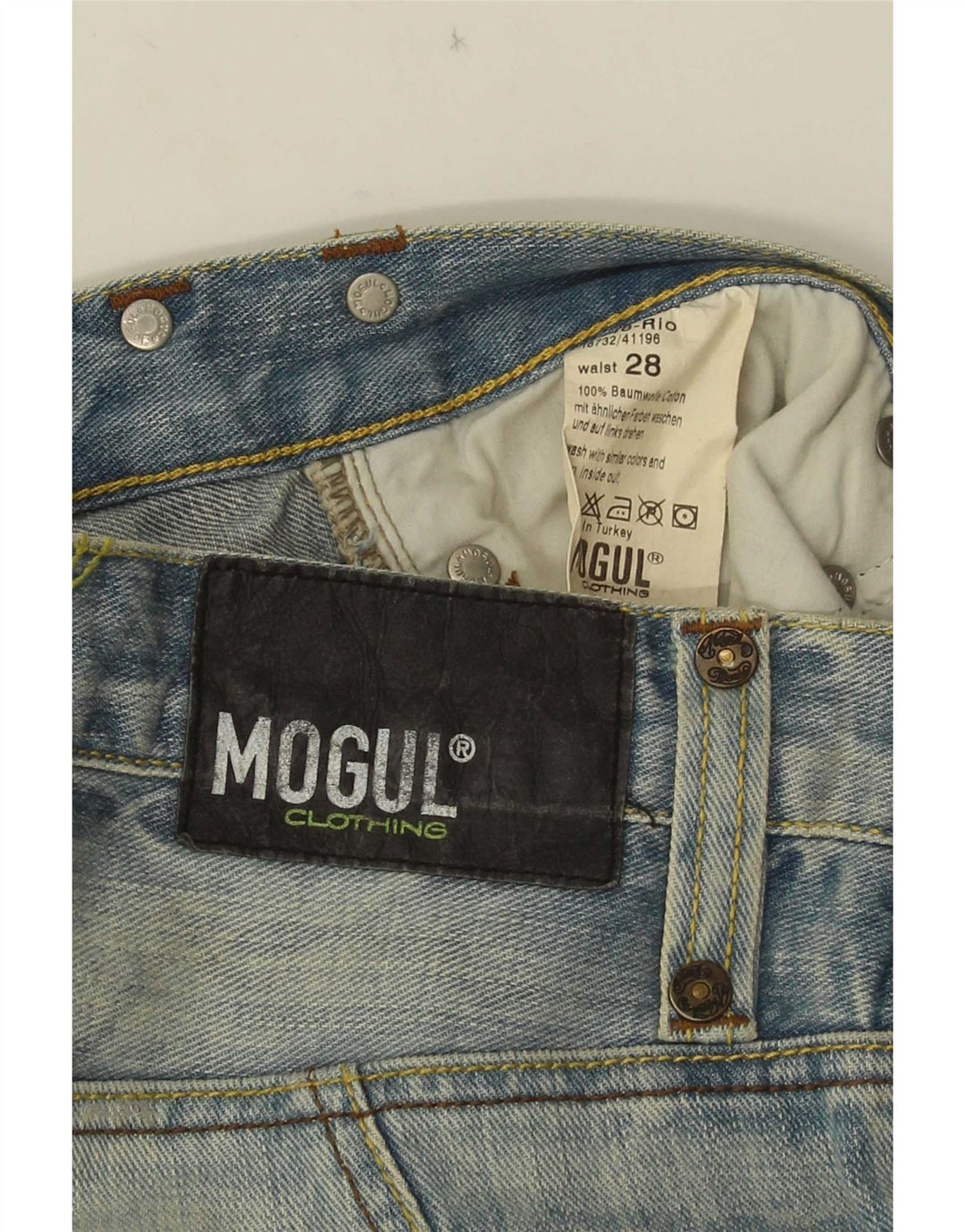 Jeans larghi cargo da uomo Mogul W28 L33 cotone blu