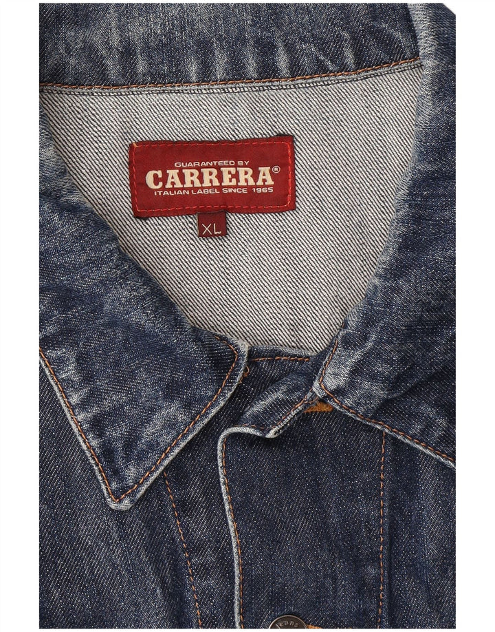 Giacca in denim da uomo Carrera UK 42 XL Cotone blu navy