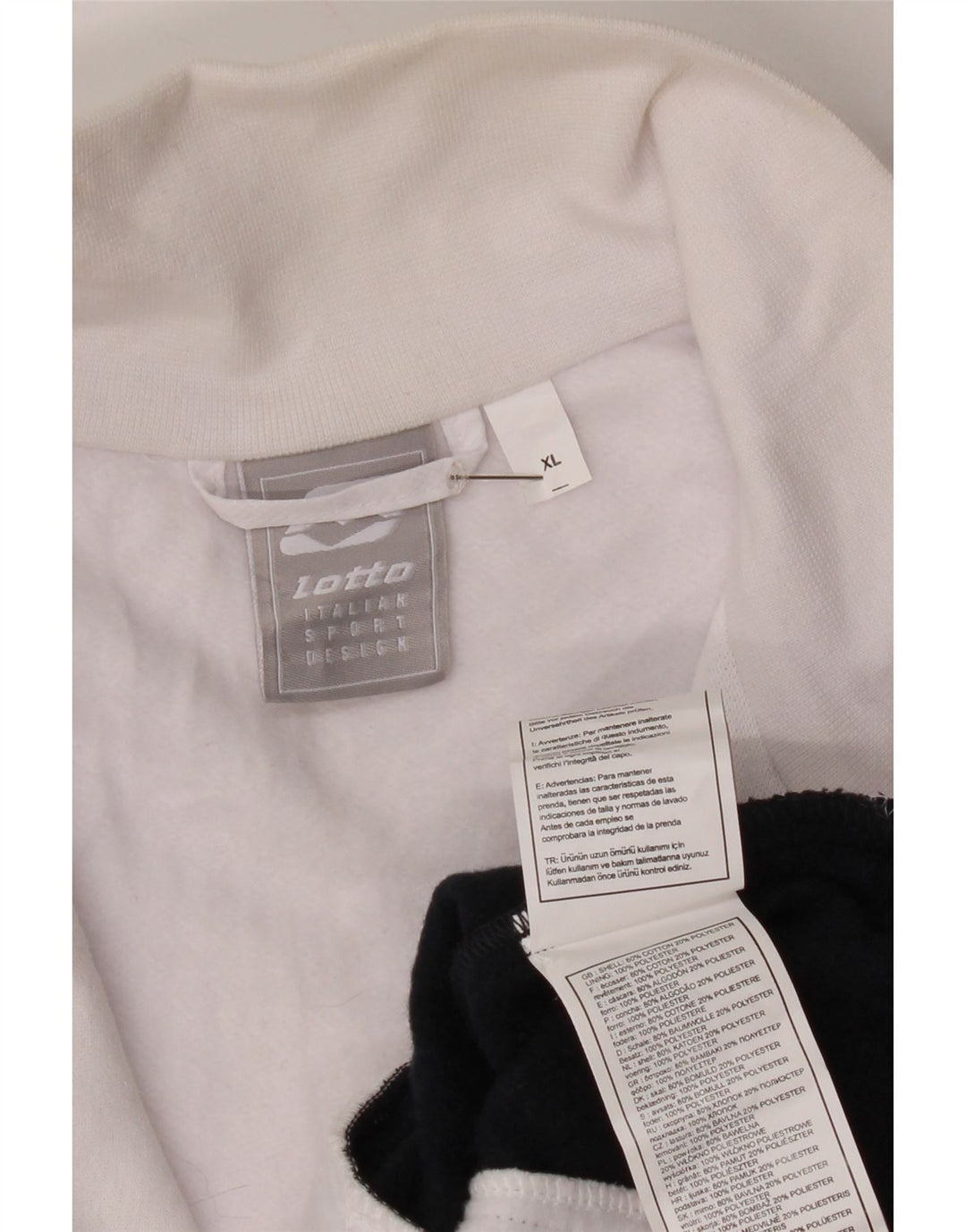 Giacca sportiva da uomo con grafica Lotto XL Poliestere color block bianco