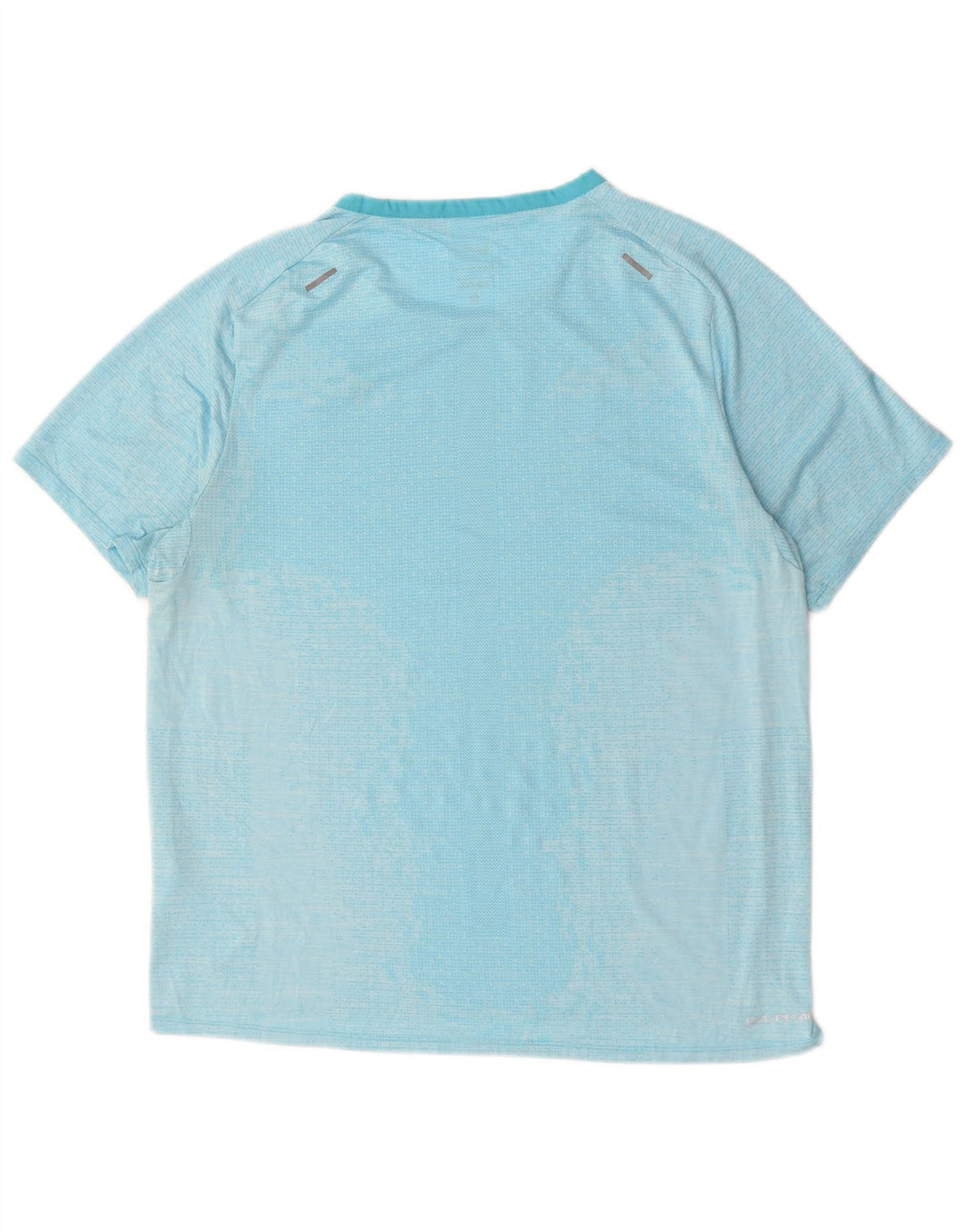T-shirt Nike da uomo Dri Fit, top grande, in poliestere gessato blu