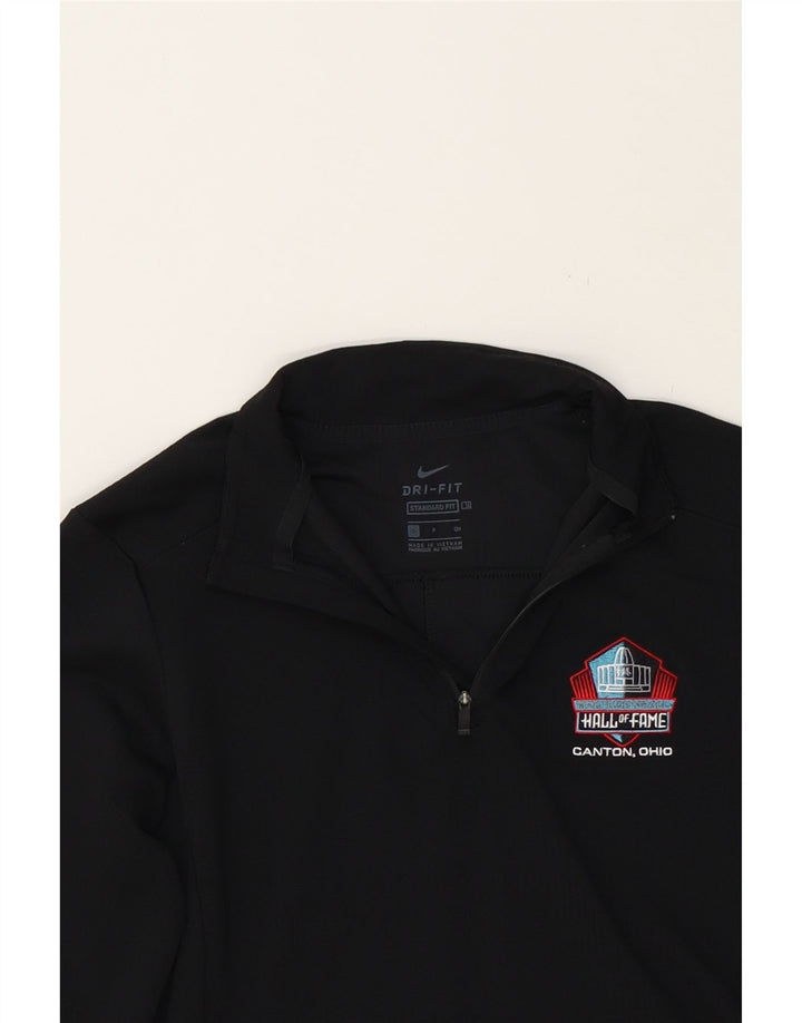 NIKE Womens Dri Fit Standard Fit Pullover Tracksuit Top UK 10 Small Black Vintage Nike and Second-Hand Nike from Messina Hembry 