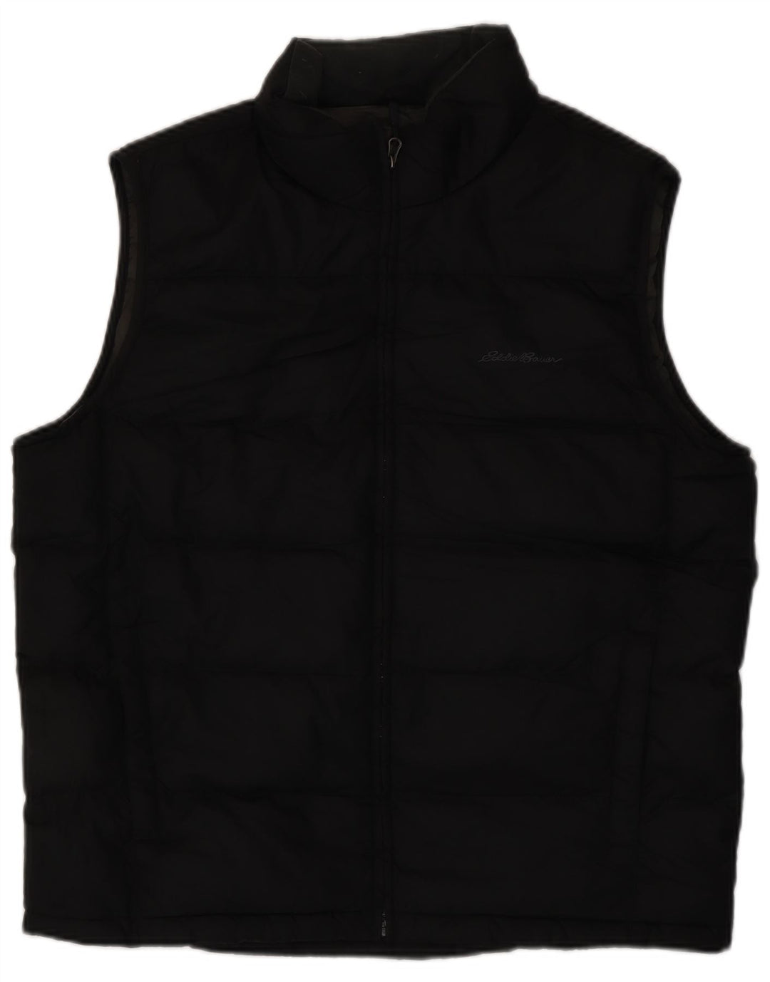 EDDIE BAUER Gilet imbottito da uomo UK 40 Large Nero Poliestere