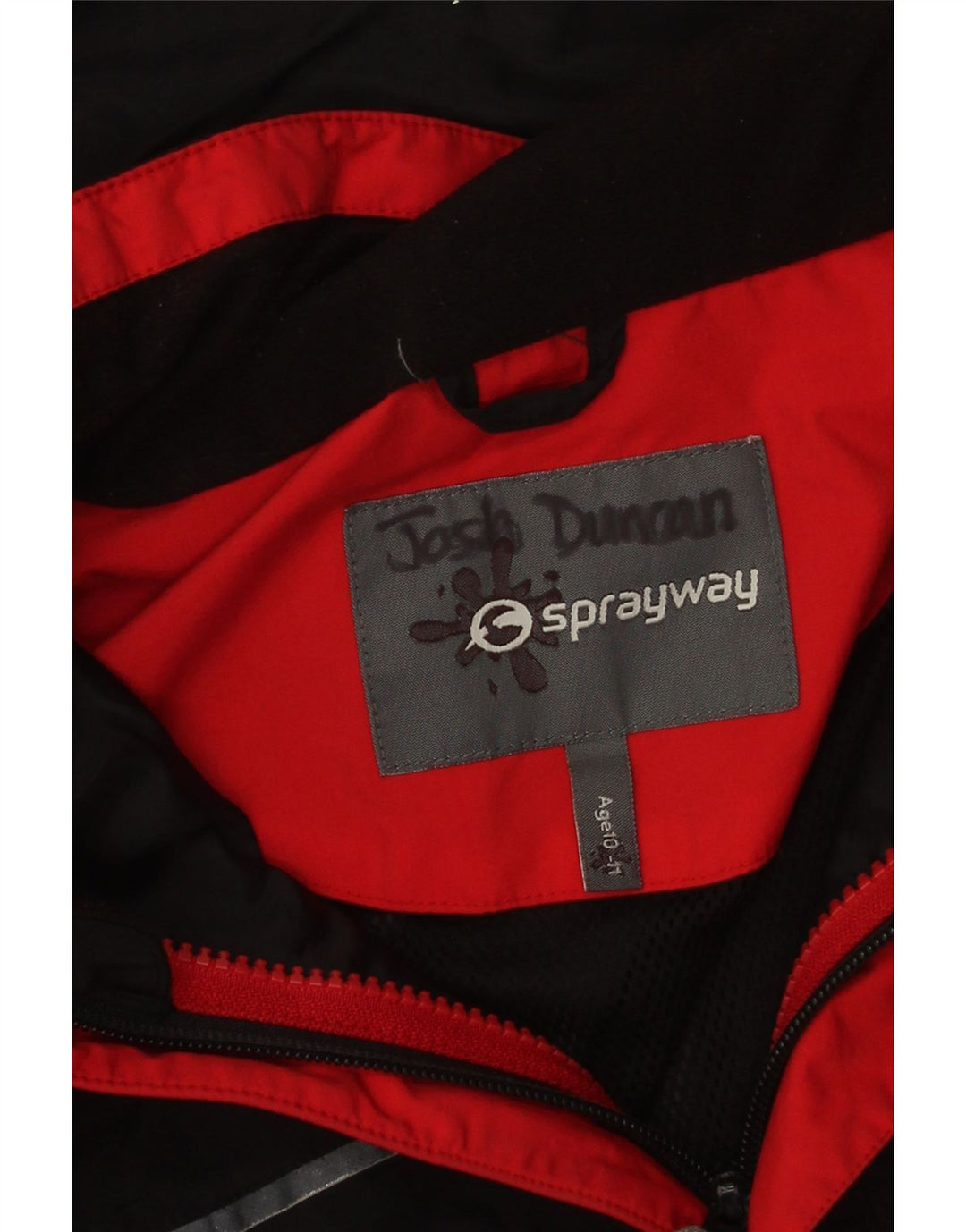 Giacca a vento con cappuccio per ragazze Sprayway 10-11 anni in poliestere nero