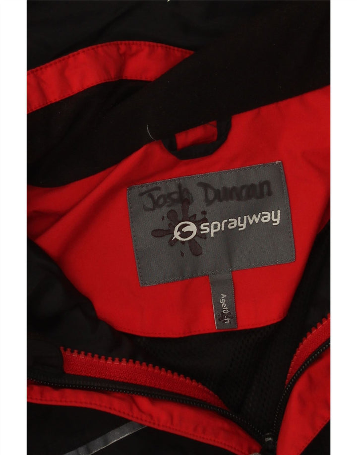 Giacca a vento con cappuccio per ragazze Sprayway 10-11 anni in poliestere nero