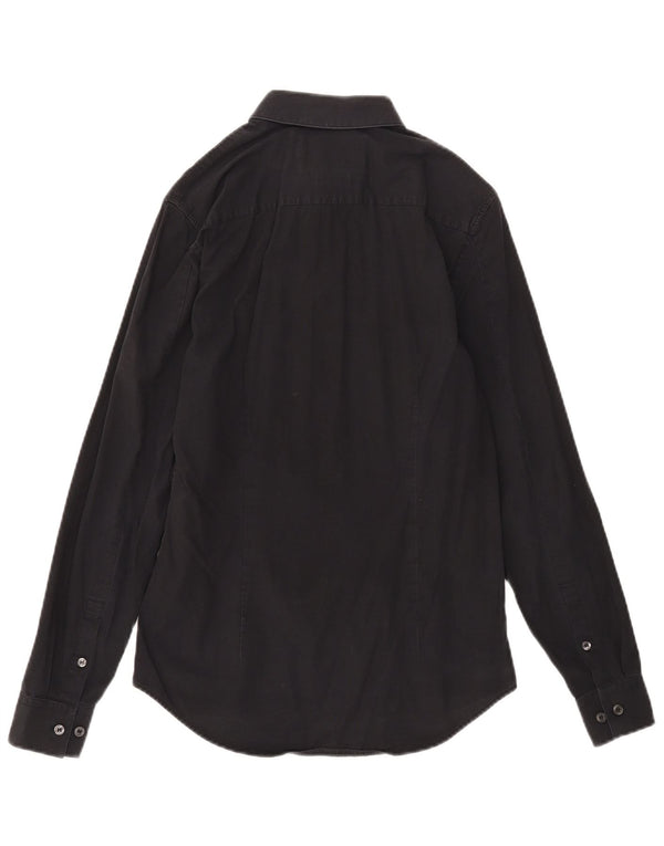 Camicia slim fit da uomo Calvin Klein Jeans XS in cotone nero