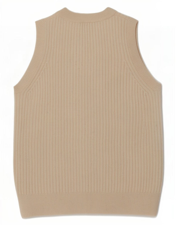 Canotta da donna Marks & Spencer UK 10 piccola lana merino beige