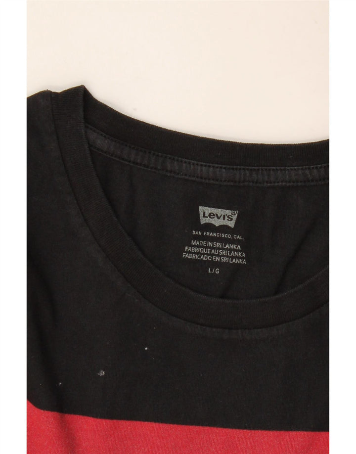 T-shirt grafica da donna Levi's Top UK 14 grande nera