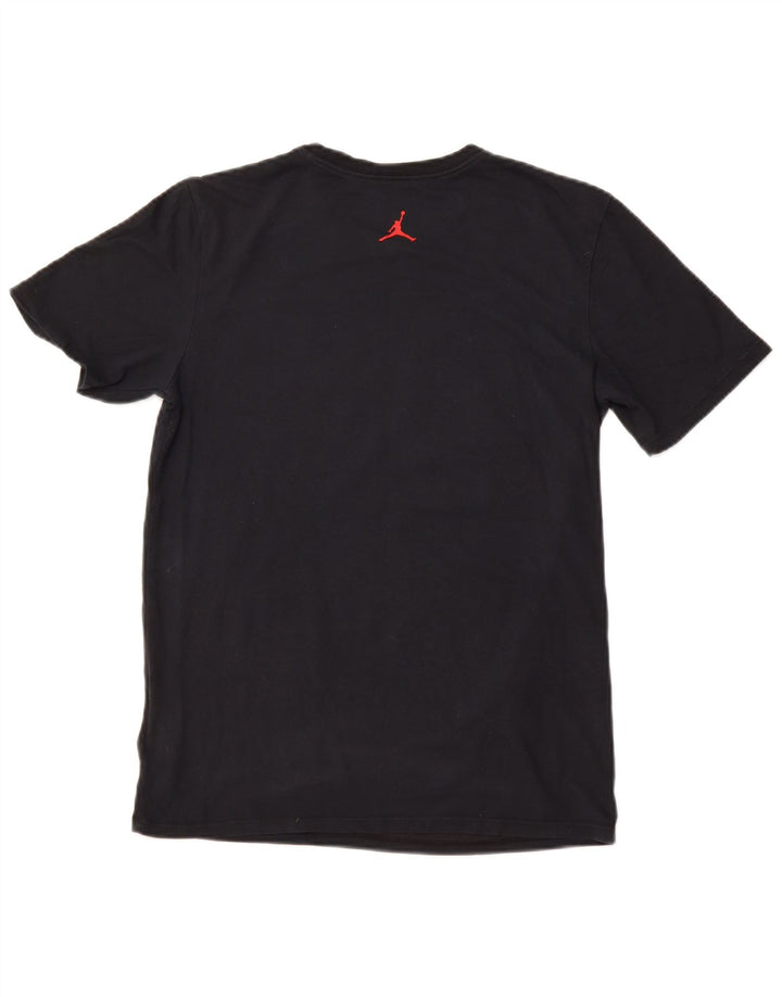 JORDAN T-shirt grafica da uomo Top piccola in cotone nero sportivo