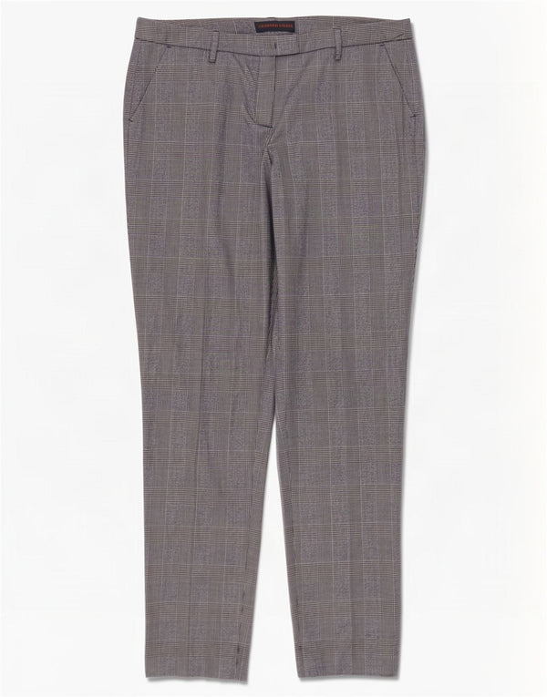 Pantaloni Chino Slim Donna Trussardi IT 44 Medium W32 L31 Pied De Poule Blu