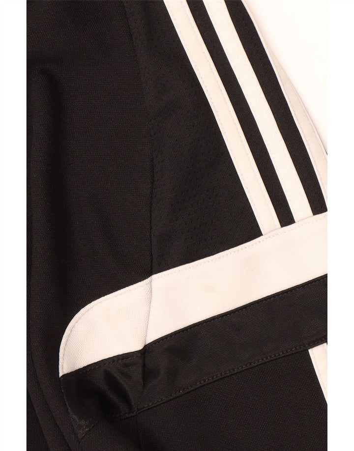 ADIDAS Boys Climacool Zip Neck Pullover Tracksuit Top 13-14 Years XL Black Vintage Adidas and Second-Hand Adidas from Messina Hembry 
