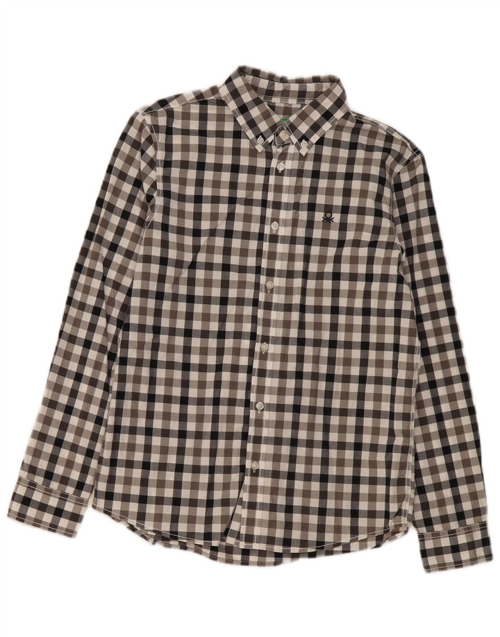 Camicia Benetton Bambino 11-12 Anni Check Multicolore
