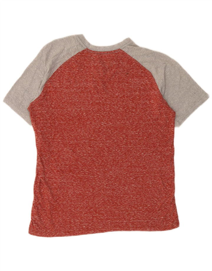 T-shirt da uomo Hurley Top in poliestere color block rosso medio