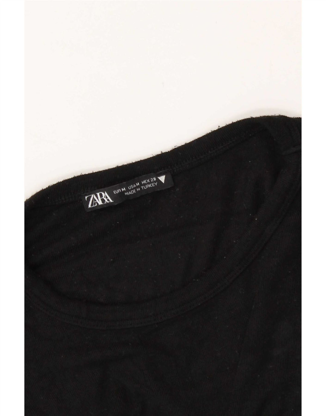 T-shirt corta da donna Zara UK 12 media nera