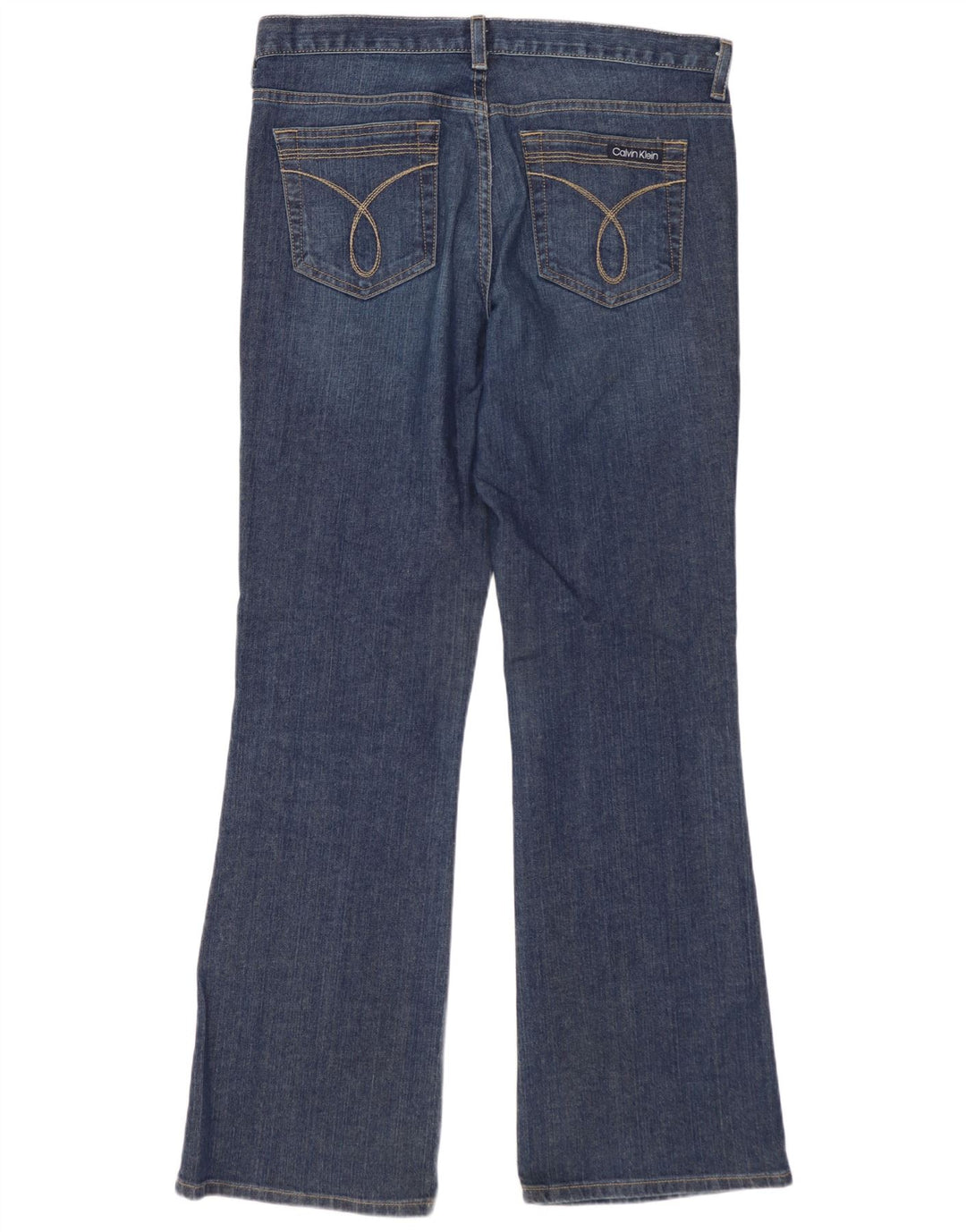 CALVIN KLEIN Jeans Bootcut da donna US 10 Large W30 L32 Cotone blu
