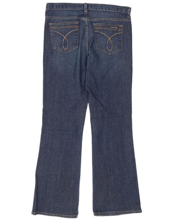 CALVIN KLEIN Jeans Bootcut da donna US 10 Large W30 L32 Cotone blu