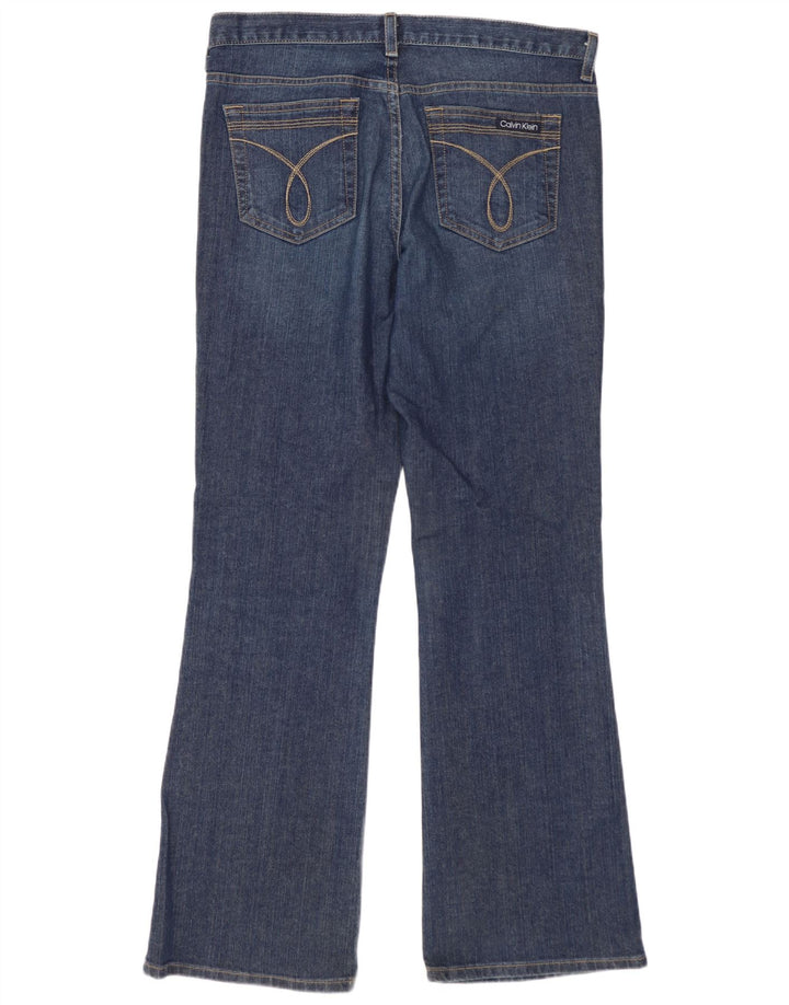 CALVIN KLEIN Jeans Bootcut da donna US 10 Large W30 L32 Cotone blu