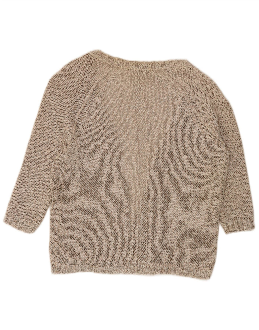 Maglione cardigan aperto con maniche a 3/4 Marks & Spencer da donna UK 8 piccolo Beige