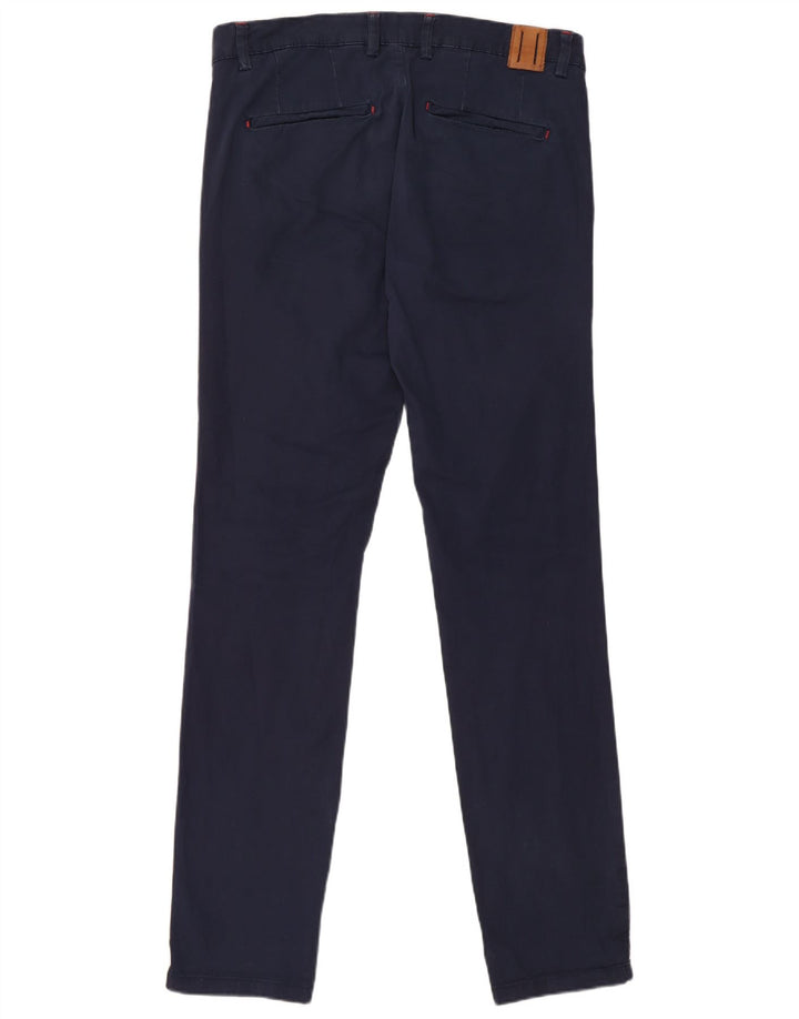 Pantaloni chino slim da uomo Zara EU 40 medio W31 L34 blu navy
