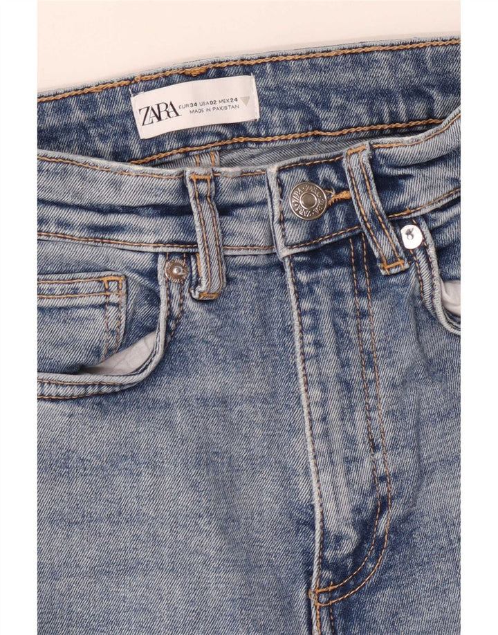 Jeans Bootcut da donna Zara EU 34 2XS W24 L24 Blu