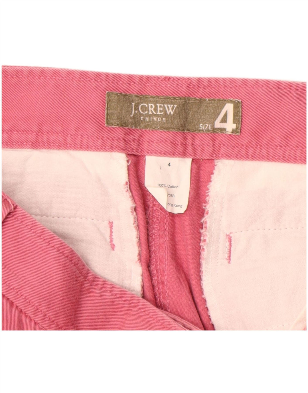Pantaloni chino dritti da donna J. CREW US 4 Small W28 L26 Cotone rosa