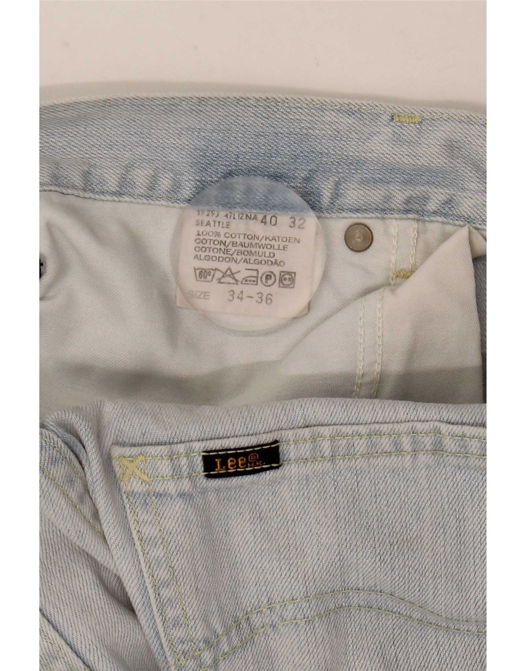 Jeans dritti da uomo Lee W34 L30 cotone blu