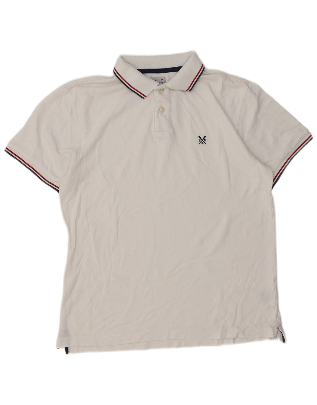 Crew Clothing Polo da uomo in cotone bianco medio