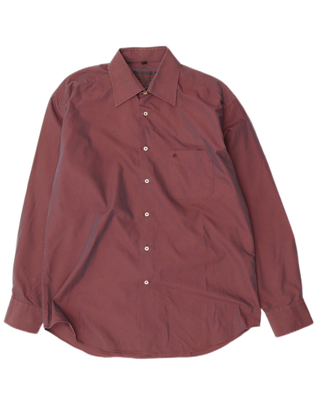 Camicia da uomo Pierre Cardin taglia 39/40 cotone bordeaux medio