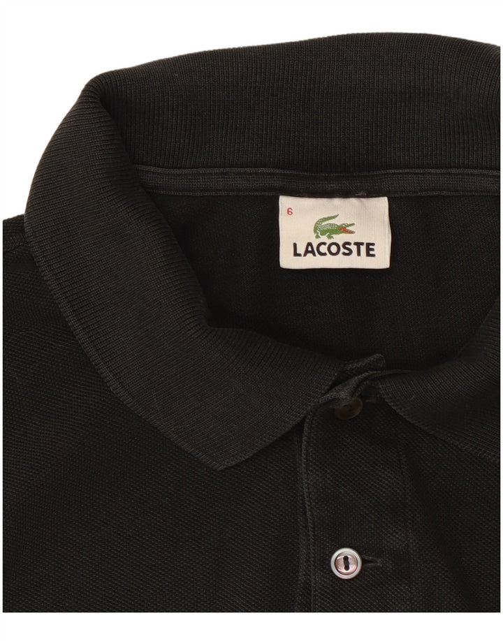 Polo da uomo Lacoste taglia 6 XL in cotone nero