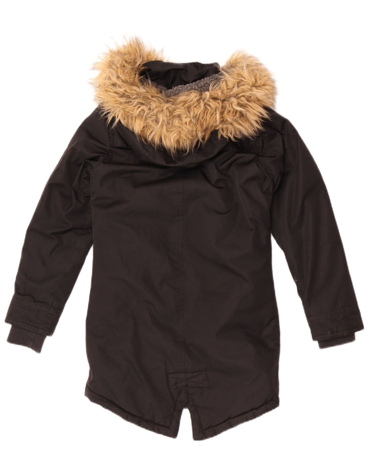 Parka con cappuccio da bambina Bench 7-8 anni in poliestere nero