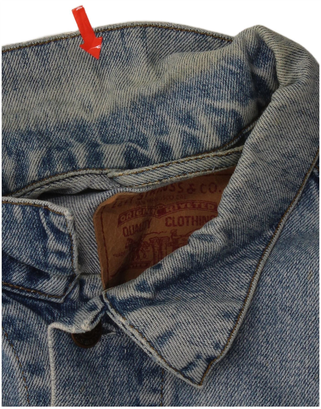 Giacca di jeans da uomo Levi's UK 38 Cotone blu medio