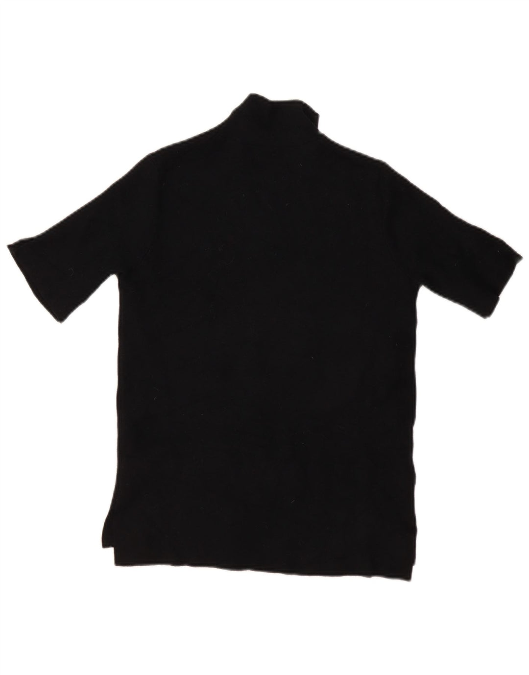 Top a maniche corte in maglia da donna Zara UK 12 viscosa nera media