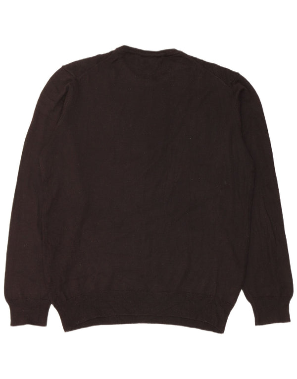 Maglione maglione girocollo da uomo K-Way 2XL acrilico nero