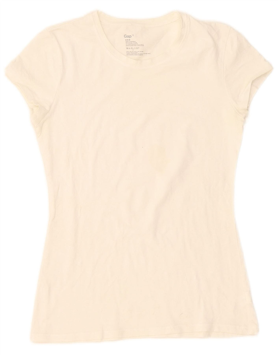 Gap T-shirt da donna Top UK 10 piccola in cotone bianco