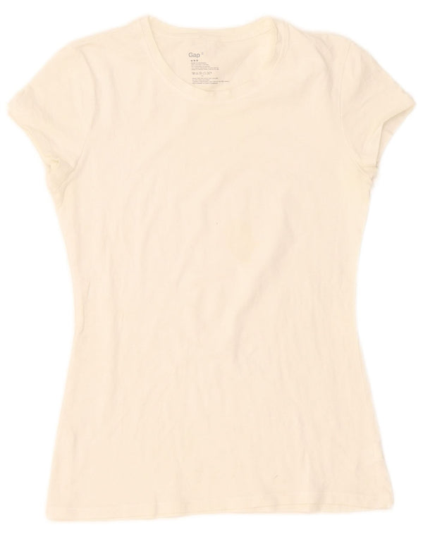 Gap T-shirt da donna Top UK 10 piccola in cotone bianco