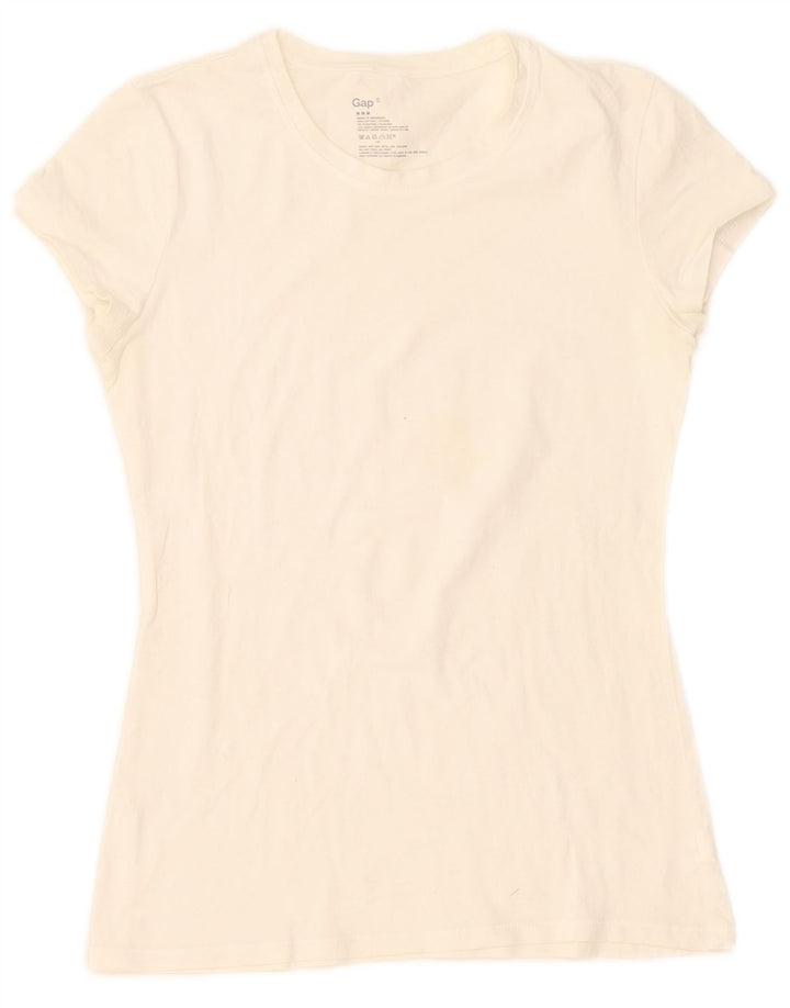 Gap T-shirt da donna Top UK 10 piccola in cotone bianco