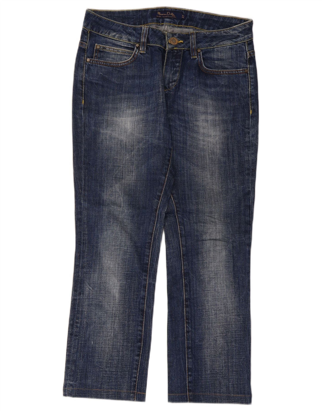 Jeans cropped da donna Massimo Dutti W27 L25 cotone blu