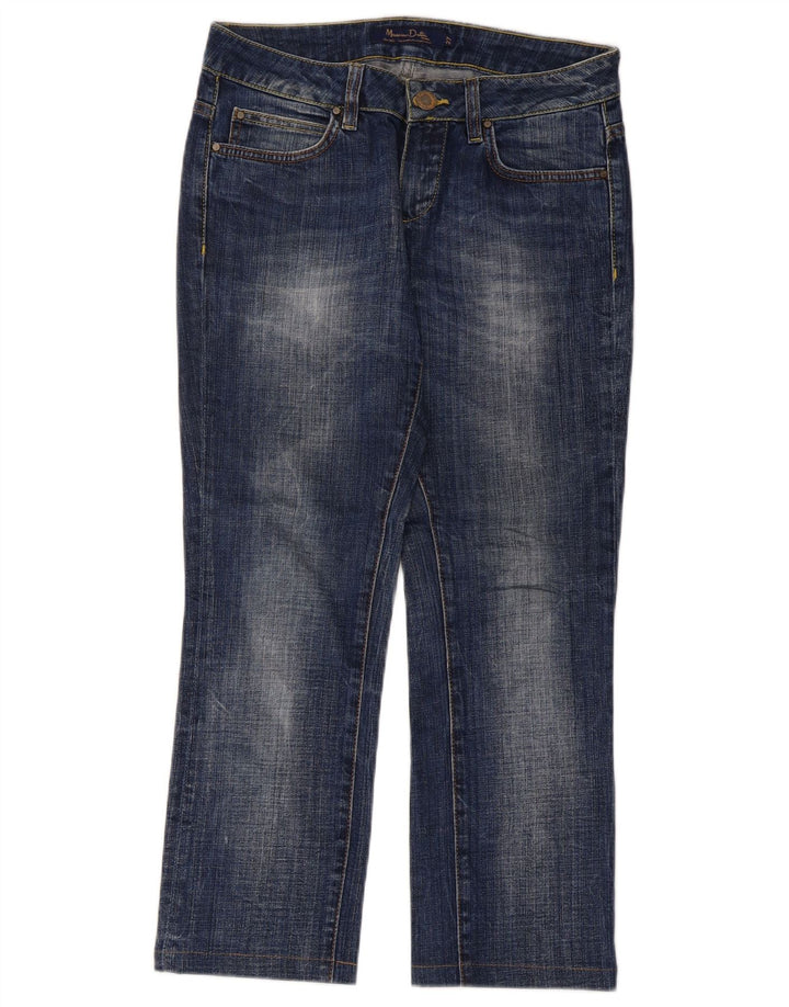 Jeans cropped da donna Massimo Dutti W27 L25 cotone blu