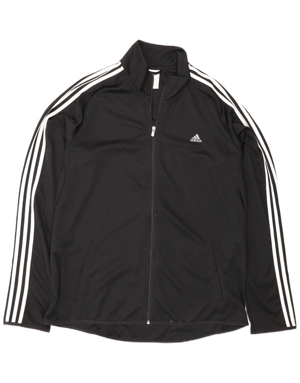 Giacca superiore della tuta da uomo Adidas Climalite 2XL poliestere nero