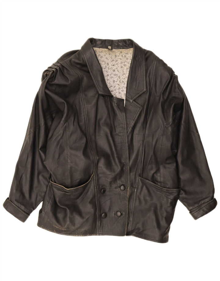 Giacca oversize doppiopetto vintage da uomo EU 42 grande nera