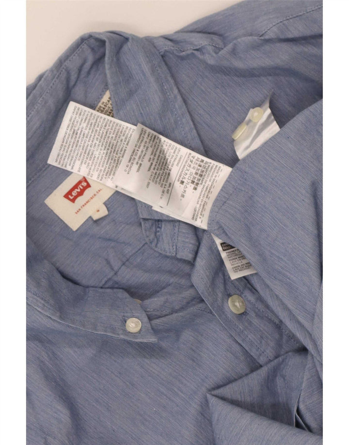 Camicia Levi's da uomo piccola in cotone screziato blu
