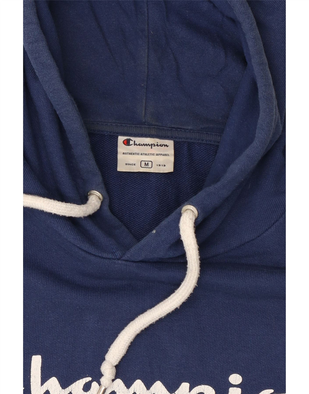 Maglione con cappuccio grafico da uomo Champion medio blu navy