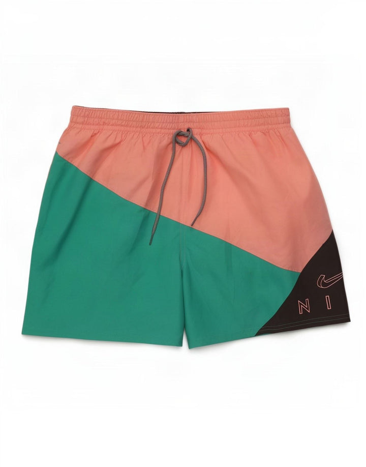 Pantaloncini da bagno grafici Nike da uomo, color block medio multicolore