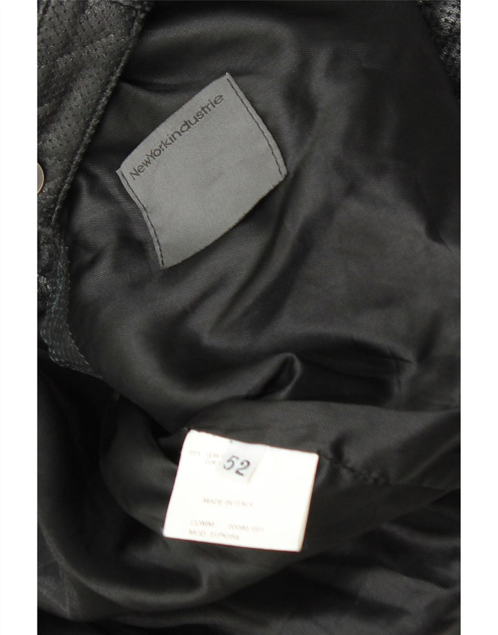 Giacca in pelle vintage da uomo IT 52 XL in pelle nera