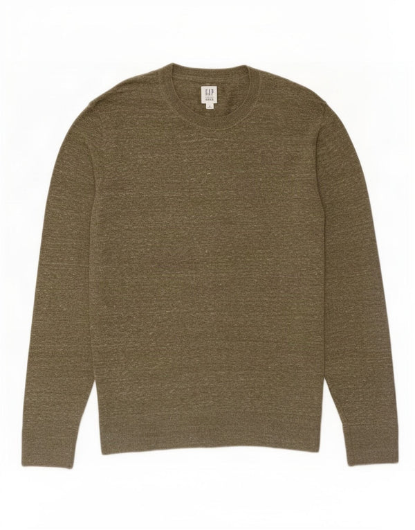 Maglione maglione girocollo da uomo Gap medio kaki chiazzato