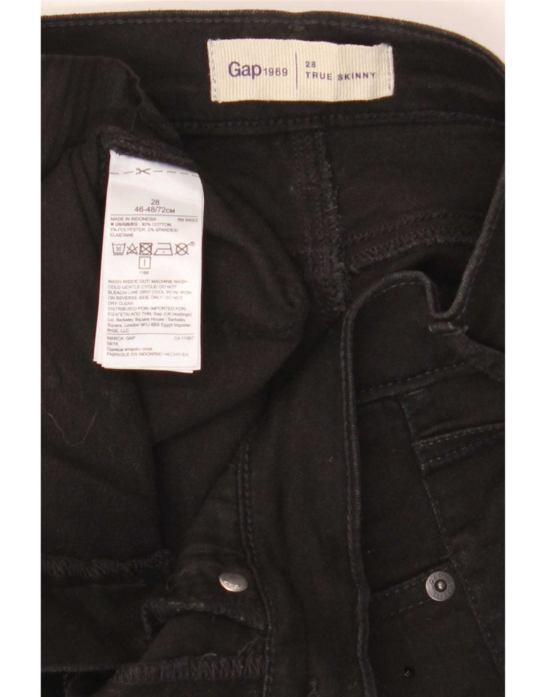 Jeans skinny da donna Gap W26 L28 cotone nero