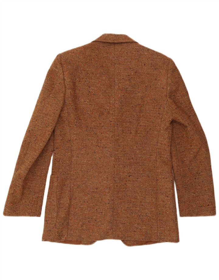 Giacca blazer vintage da uomo a 2 bottoni IT 50 grande marrone screziato